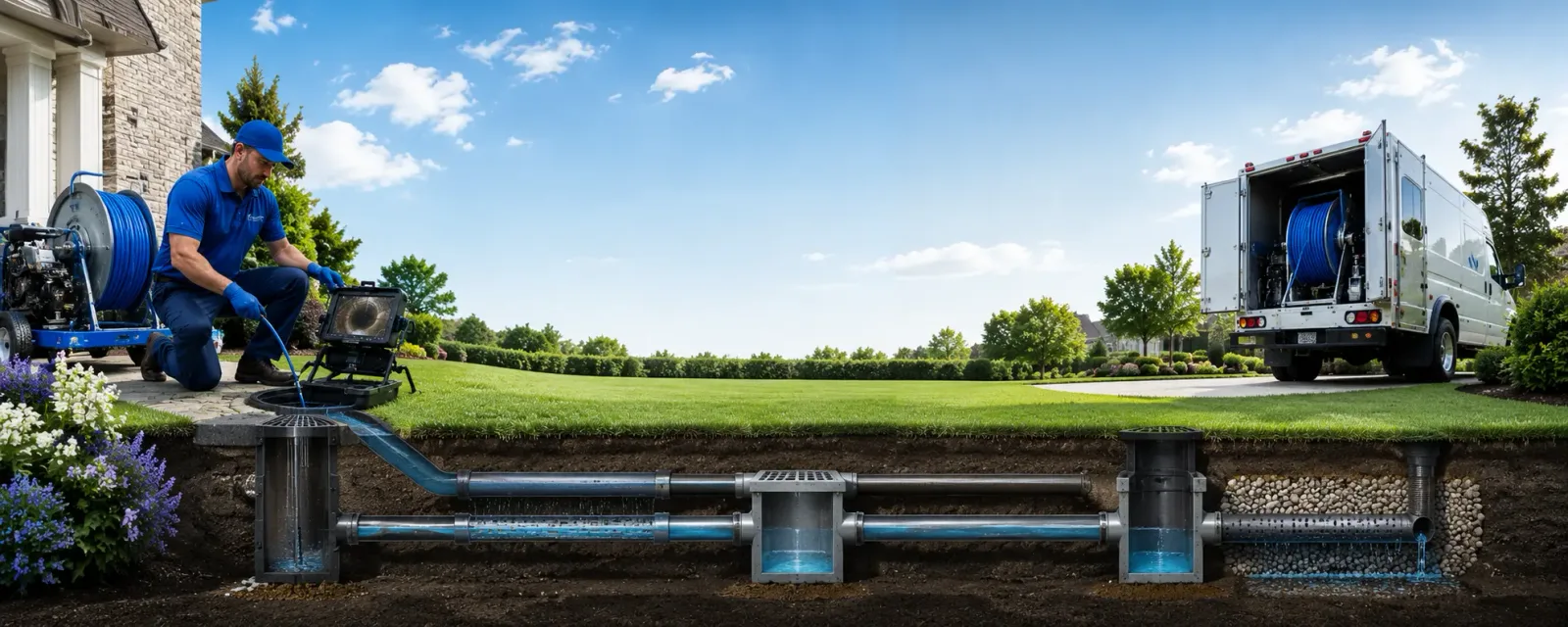 Outdoor drain cleaning information for Rush Center, KS
